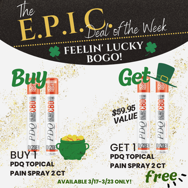 Picture of BOGO PDQ Topical Pain Spray 2 ct Trial FREE
